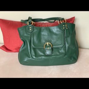 Coach Green Leather Hobo Bag